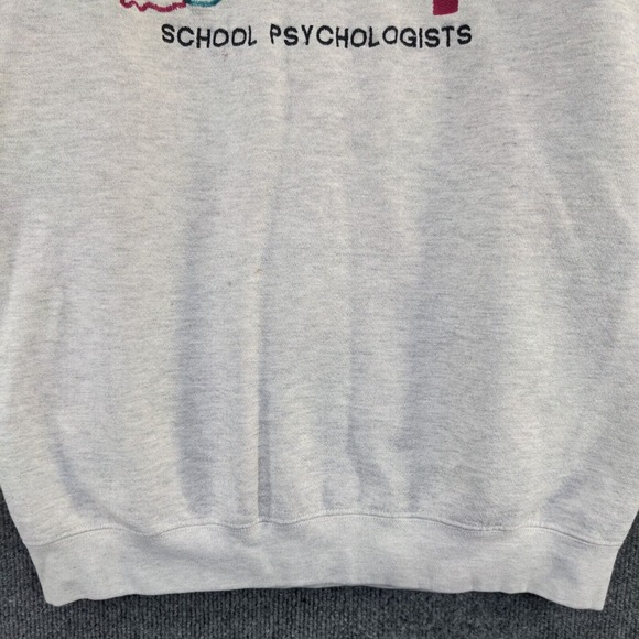 Lee Heavyweight Men's Sweatshirt Gray Large IASP School Psychologists Vintage - Picture 4 of 14